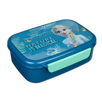 Cutie pentru mancare Frozen - Elsa, Nature is Magical, albastra, 18 x 12 x 6 cm Cutie pentru mancare Frozen - Elsa, Nature is Magical, albastra, 18 x 12 x 6 cm