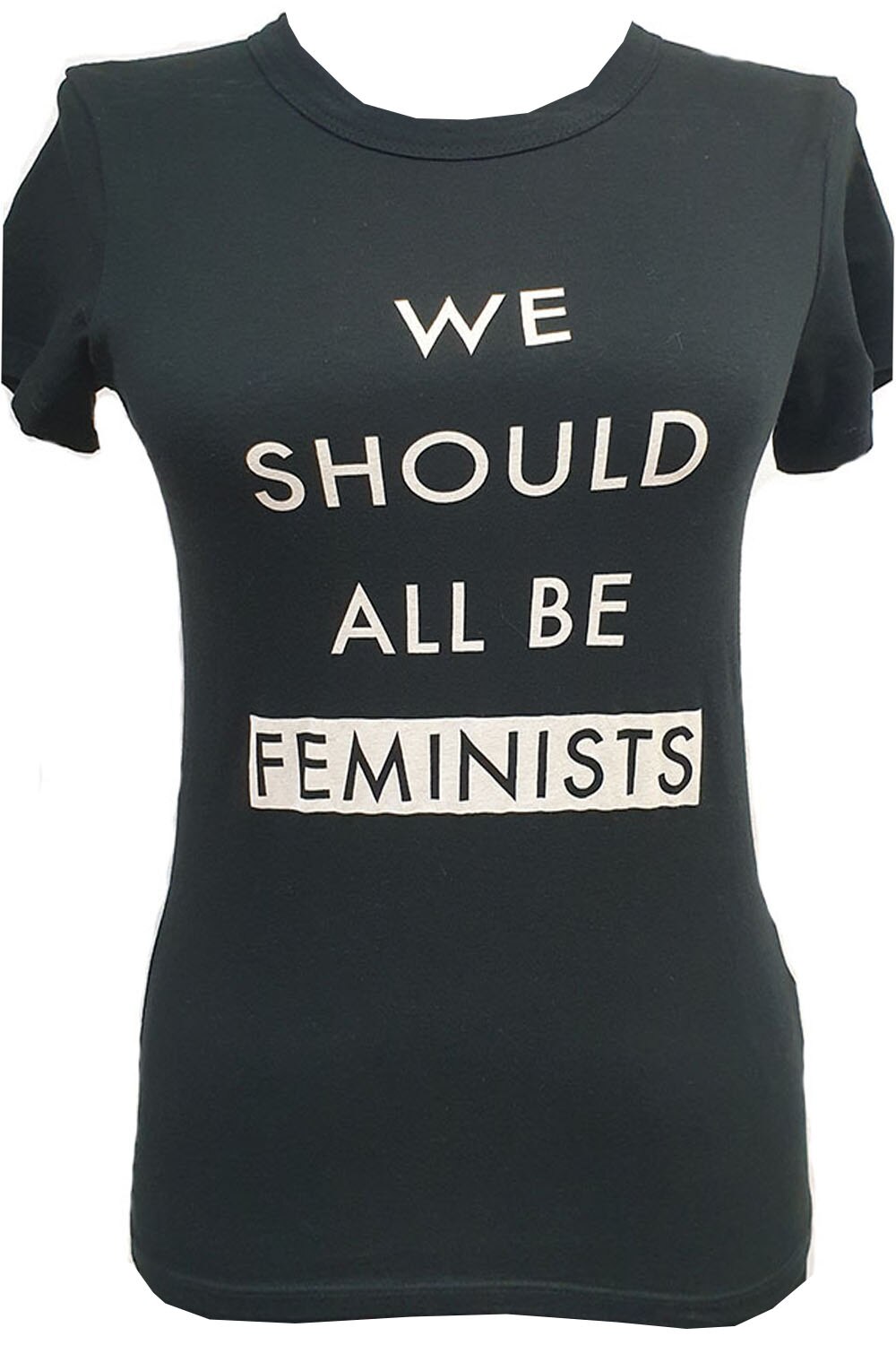 Tricou Tally Weijl, negru cu mesaj alb , 2XS