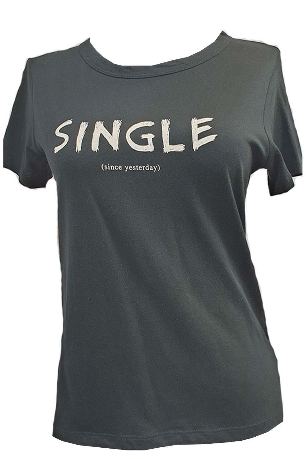 Tricou Tally Weijl,negru cu mesaj alb , XS