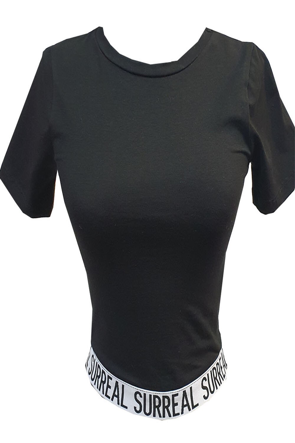 Tricou Tally Weijl, negru in talie cu imprimeu grafic , XS