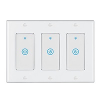 intrerupator inteligent modular cu touch 3 module 3 canale alb compatibil tuyasmart smartlife ifttt google home si amazon alexa - model ds-123-1-3 imagen 2_0_
0