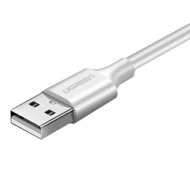 Cablu de date/ Incarcare UGREEN placat cu aur USB-C, 0.5m, Alb