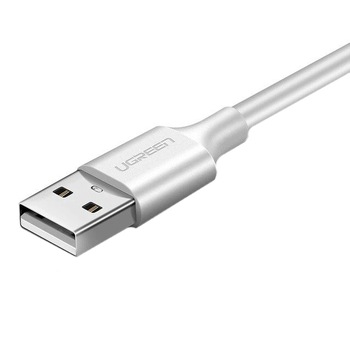 Cablu de date/ Incarcare UGREEN placat cu aur USB-C, 0.5m, Alb Cablu de date/ Incarcare UGREEN placat cu aur USB-C, 0.5m, Alb