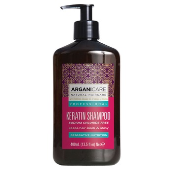 Sampon reparator si nutritiv Arganicare cu keratina pentru par deteriorat si tratat chimic sau termic, 400 ml Sampon reparator si nutritiv Arganicare cu keratina pentru par deteriorat si tratat chimic sau termic, 400 ml