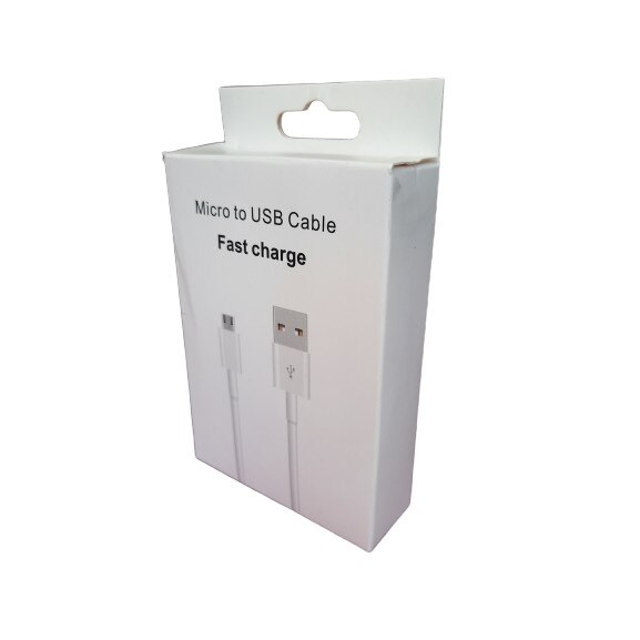 Cablu de date incarcare rapida pentru Samsung cu conector MicroUSB, 1m , alb