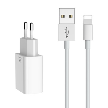 Incarcator Mcdodo Dual 2.1A cu 8-pin 1m cablu CH-6720 Incarcator Mcdodo Dual 2.1A cu 8-pin 1m cablu CH-6720