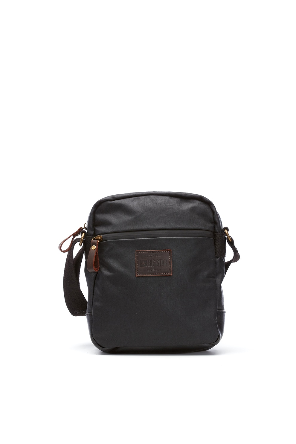 Big Star, Geanta crossbody cu aplicatie logo, Negru