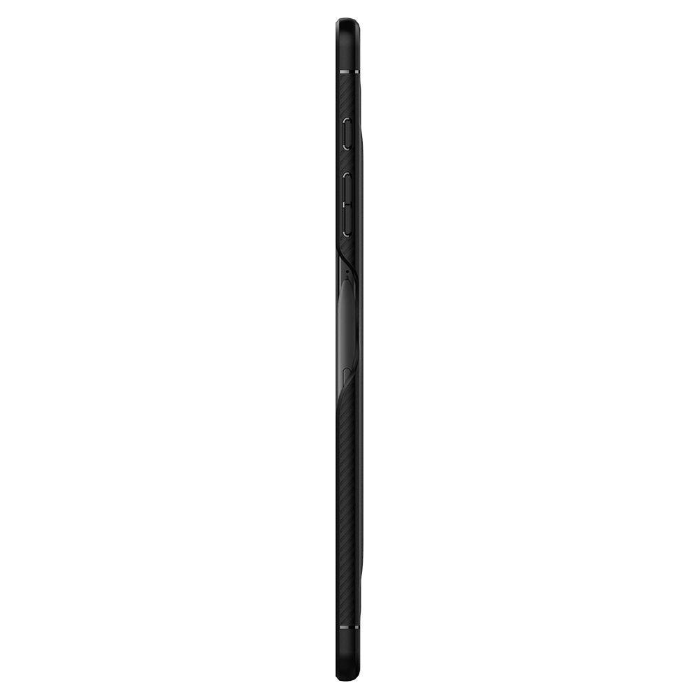 Husa Antisoc Spigen Rugged Armor pentru Samsung Galaxy Tab S6 Lite 10.4" P610 / P615, Pencil Holder, Negru
