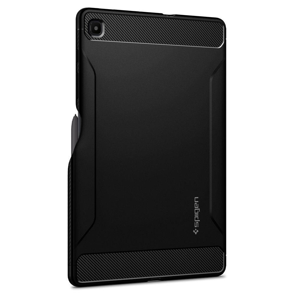 Husa Antisoc Spigen Rugged Armor pentru Samsung Galaxy Tab S6 Lite 10.4" P610 / P615, Pencil Holder, Negru