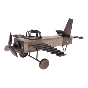 Decoratiune avion, lemn/metal, 26 cm Decoratiune avion, lemn/metal, 26 cm