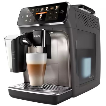 Espressor automat Philips Seria 5400 EP5444/90, sistem de lapte LatteGo, 12 bauturi, display digital TFT si pictograme color, filtru AquaClean, rasnita ceramica, optiune cafea macinata, functie MEMO 4 profiluri, Gri casmir Espressor automat Philips Seria 5400 EP5444/90, sistem de lapte LatteGo, 12 bauturi, display digital TFT si pictograme color, filtru AquaClean, rasnita ceramica, optiune cafea macinata, functie MEMO 4 profiluri, Gri casmir
