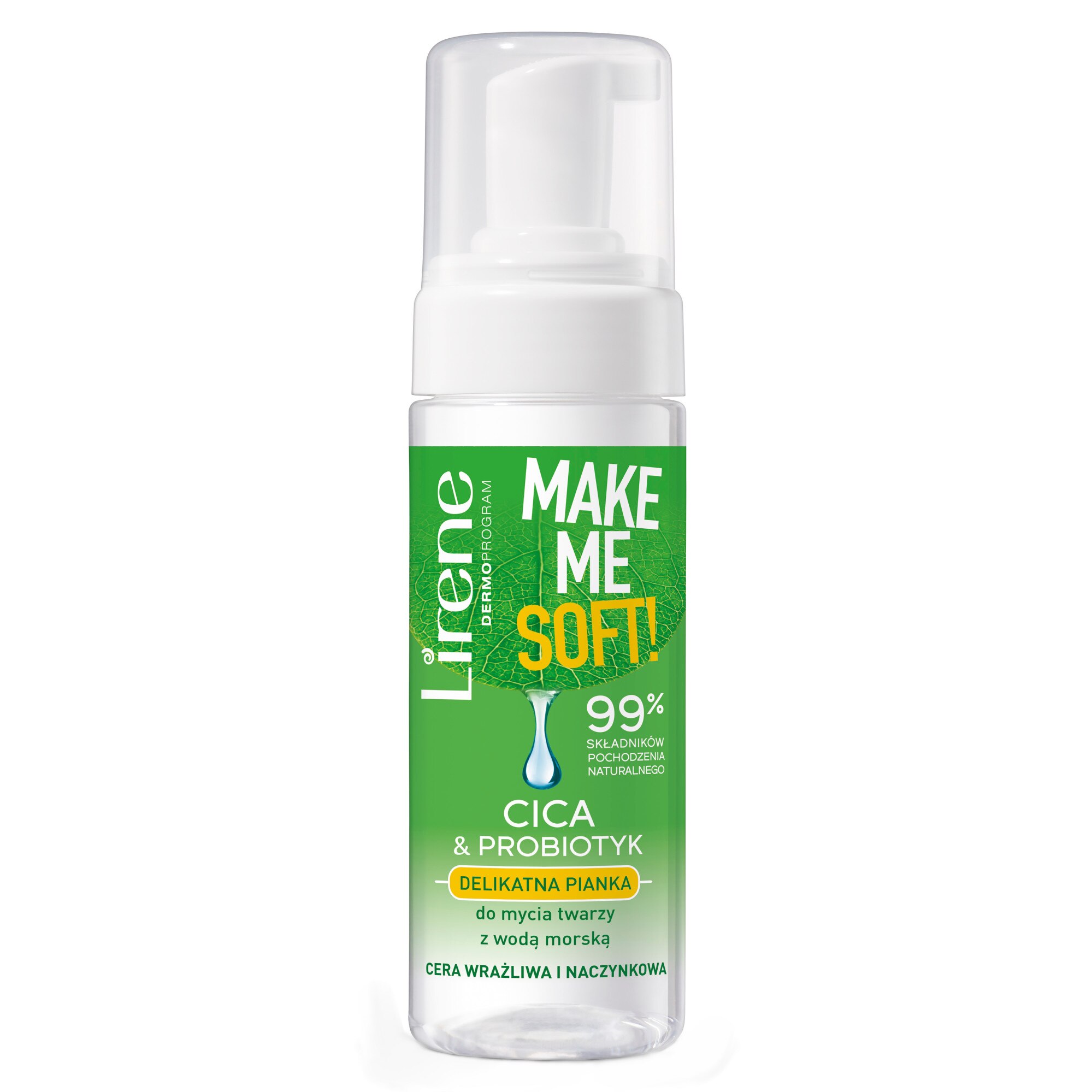 Spuma blanda Make Me Soft pentru curatare faciala cu apa de mare, probiotic, Centella si Aloe, 150ml