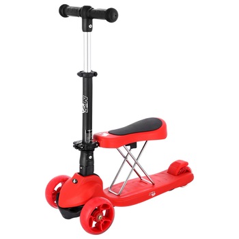 Trotineta 2in1 pentru copii HLB12, Nils, Pliabila, Cu scaunel detasabil, Inaltime reglabila, 61 x 27.5 x 80.5 cm, Rosu/Negru Trotineta 2in1 pentru copii HLB12, Nils, Pliabila, Cu scaunel detasabil, Inaltime reglabila, 61 x 27.5 x 80.5 cm, Rosu/Negru