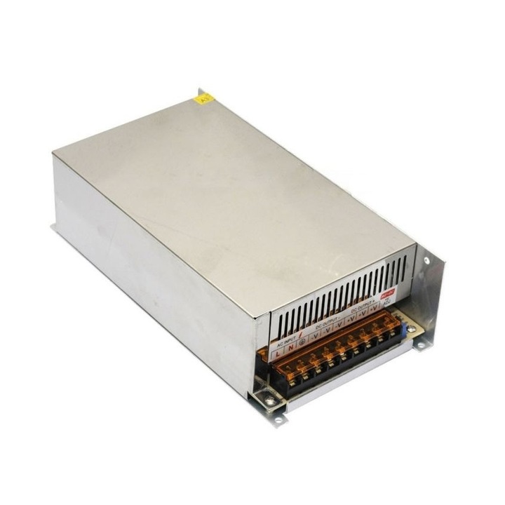 Sursa de alimentare industriala in cutie de tabla 24V 25A cu ventilator S-600W-24