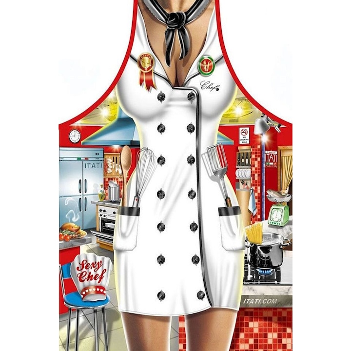 Секси престилка за готвачка със забавен принт