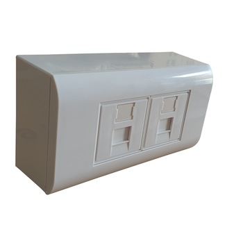 Priza 2 porturi voce/date cat6 LanKATT neecranata 2 x RJ45 - 80x148, dubla, UTP, modulara, echipata, montaj aparent - Gigabit Priza 2 porturi voce/date cat6 LanKATT neecranata 2 x RJ45 - 80x148, dubla, UTP, modulara, echipata, montaj aparent - Gigabit