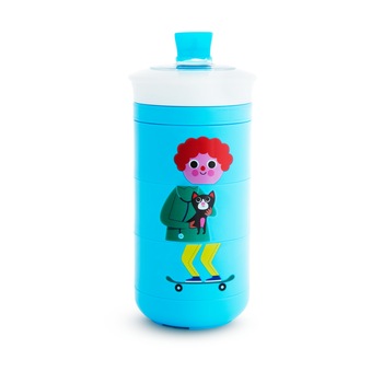 Cana, Twist Mix and Match, Munchkin, 266 ml, Anticurgere, 3 Sectiuni care se Rotesc pentru a Crea Personaje, 9 luni+, Fara BPA, Albastru Cana, Twist Mix and Match, Munchkin, 266 ml, Anticurgere, 3 Sectiuni care se Rotesc pentru a Crea Personaje, 9 luni+, Fara BPA, Albastru