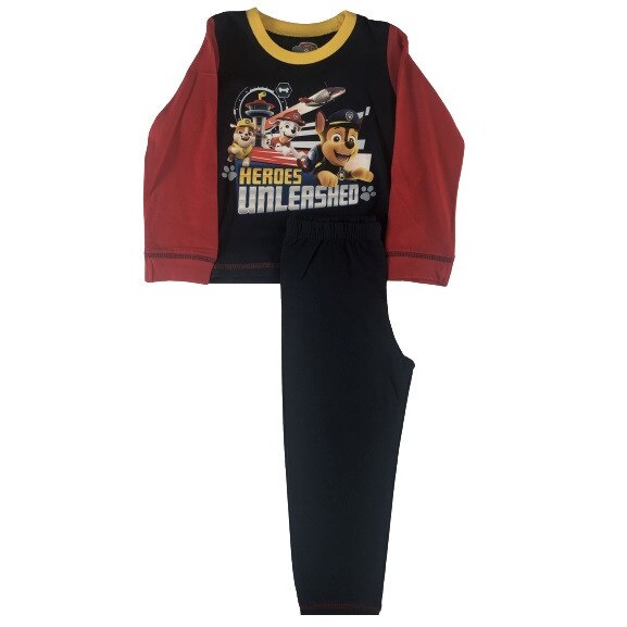 Pijama Heroes Unleashed, albastru / rosu, bumbac