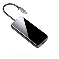 Hub USB-C Multiport TechDelivery USH128 Mirror, Adaptoare 8 in 1, Conectare USB Type-C la HDMI, Ethernet, USB 3.0 si USB-C PD