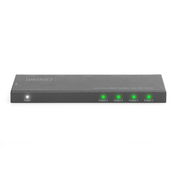 Умножител HDMI 1 -> 4, 4K, ултра тънък, Digitus