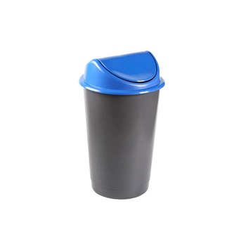 Cos gunoi, 60 litri, Flip Flap Delta, negru/albastru Cos gunoi, 60 litri, Flip Flap Delta, negru/albastru