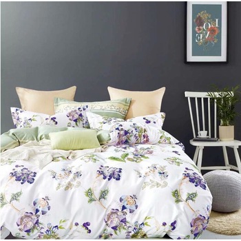 Set lenjerie de pat din bumbac , dubla , cu 2 fete de perna, Valentini Bianco, TB010/216 Set lenjerie de pat din bumbac , dubla , cu 2 fete de perna, Valentini Bianco, TB010/216