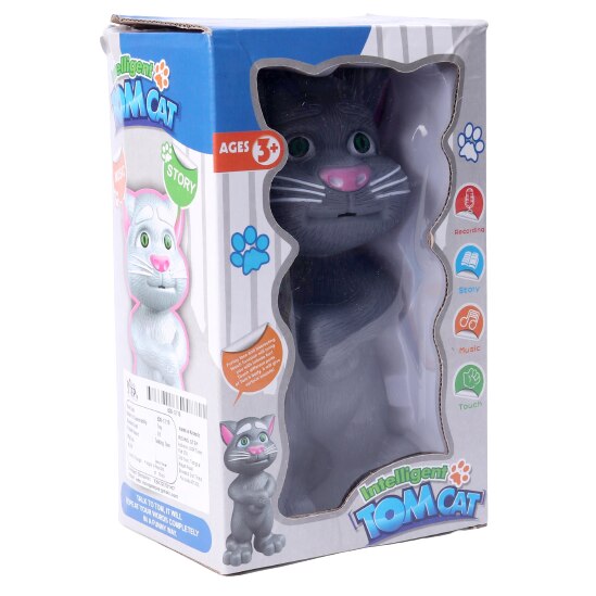 Jucarie vorbitoare Talking Tom, Gri, + 3 ani - eMAG.ro