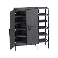 Organizator pantofi/haine, 10 compartimente depozitare, 105x88x30cm, gri, Relaxdays
