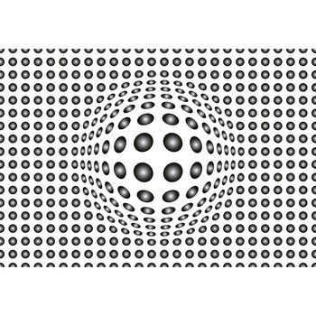 Fototapet abstract 3D Wizard Genius P5004 dimensiune 336cm (L) x 260cm (I) alb cu negru Fototapet abstract 3D Wizard Genius P5004 dimensiune 336cm (L) x 260cm (I) alb cu negru