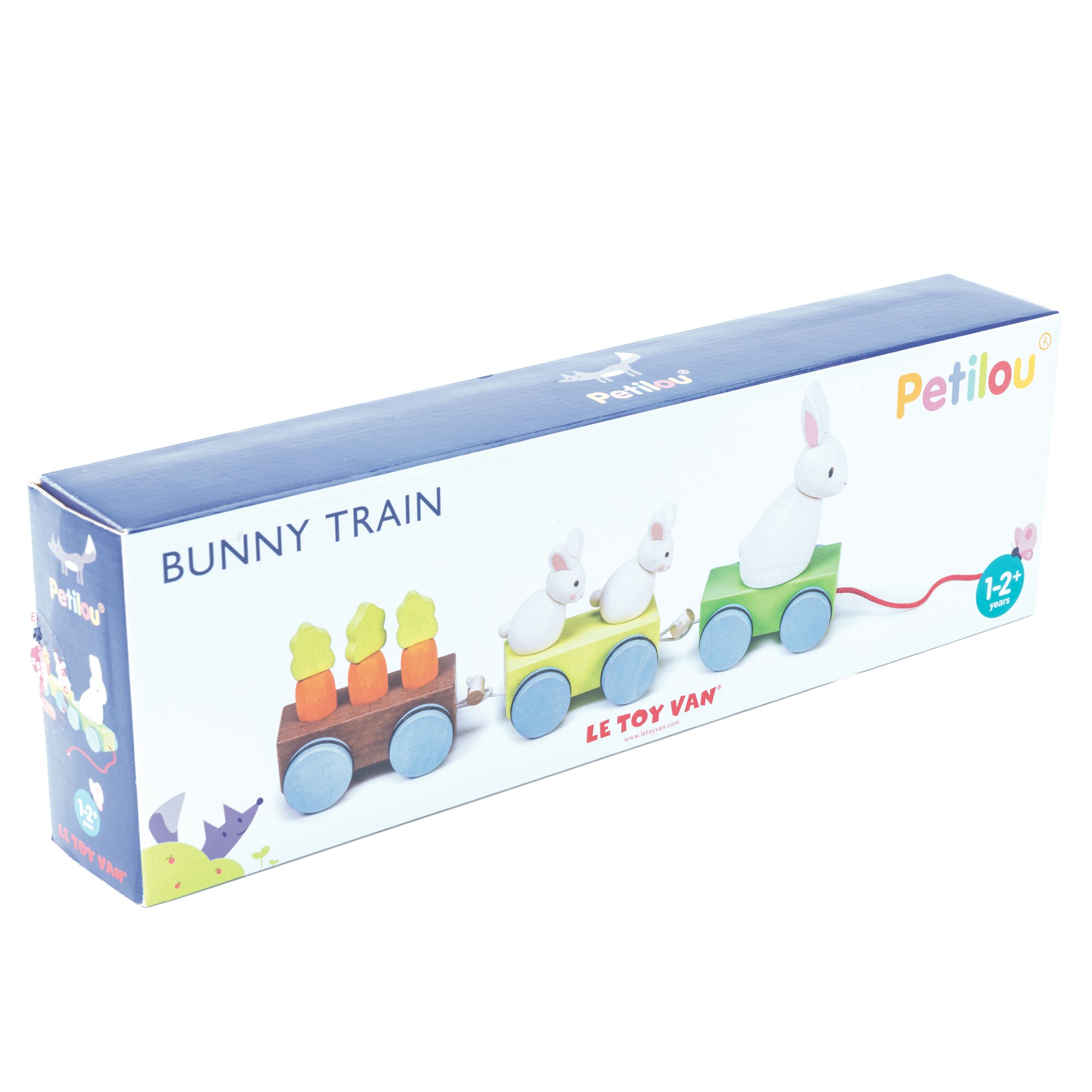 Jucarie de tras din lemn Le Toy Van - Trenul iepuras