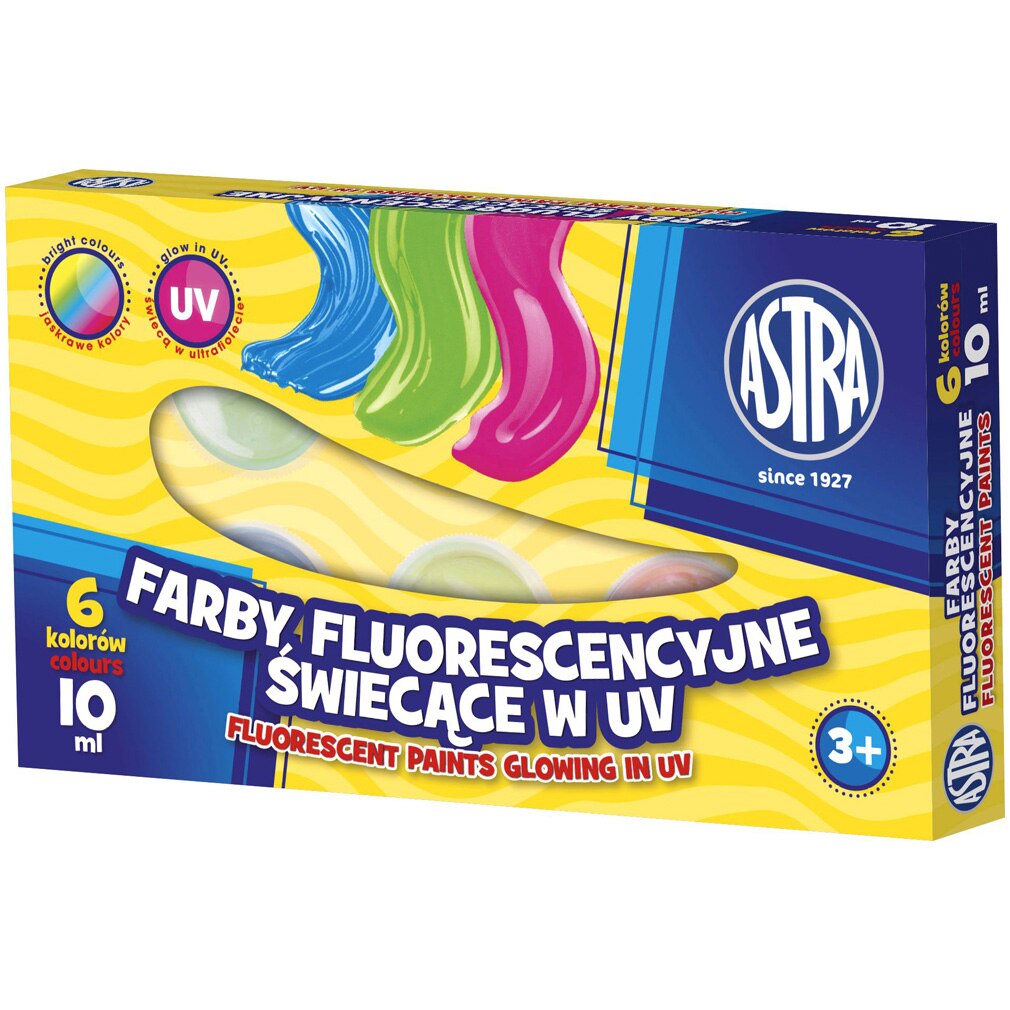 Tempera fluorescenta Astra 10ml 6 culori