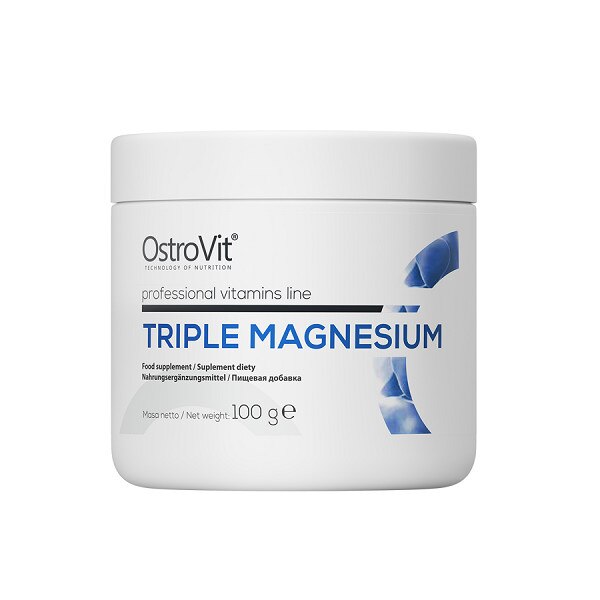 Supliment alimentar, Complex de Magneziu (1485 mg), OstroVit Triple Magnesium - 100 g (66 doze)