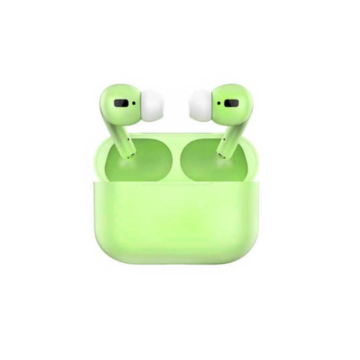 Безжични слушалки Air Pro 3 Macaron, HD микрофон, Минималистичен дизайн, Зелен