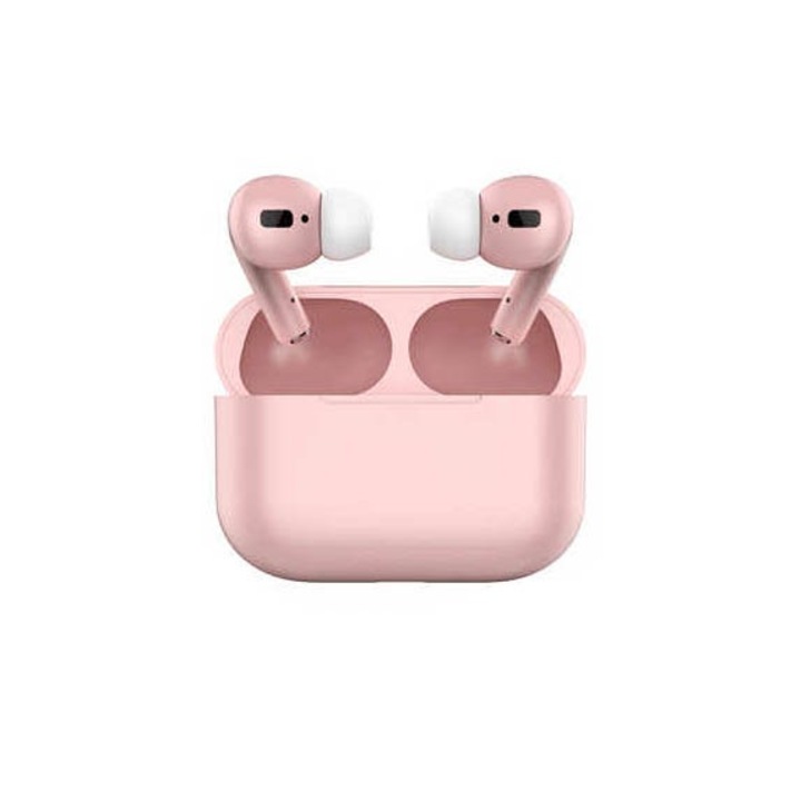 Безжични слушалки Air Pro 3 Macaron, HD микрофон, Минималистичен дизайн, Розов