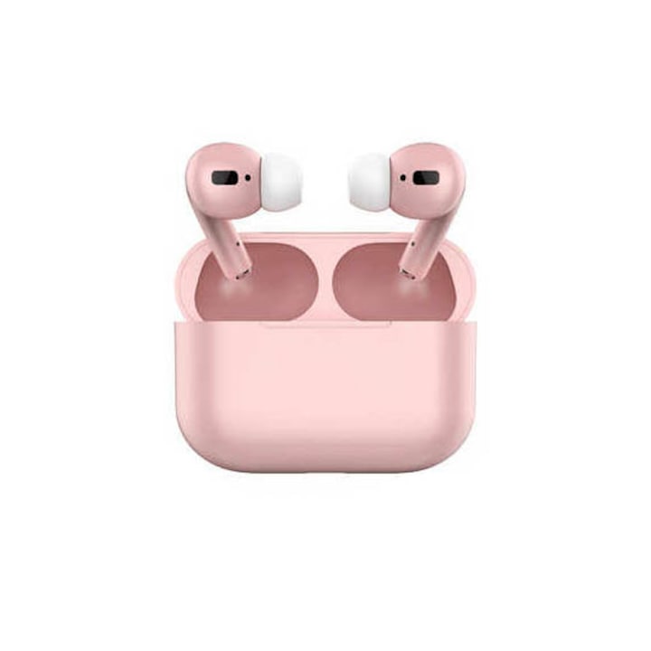 Безжични слушалки Air Pro 3 Macaron, HD микрофон, Минималистичен дизайн, Розов
