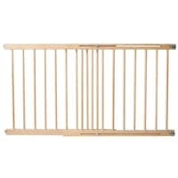 Poarta de siguranta extensibila, Lemn, 72-122 cm, Maro