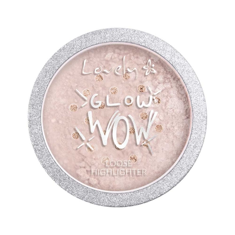 Pudra de fata iluminatoare Lovely Highlighter glow wow loose silver