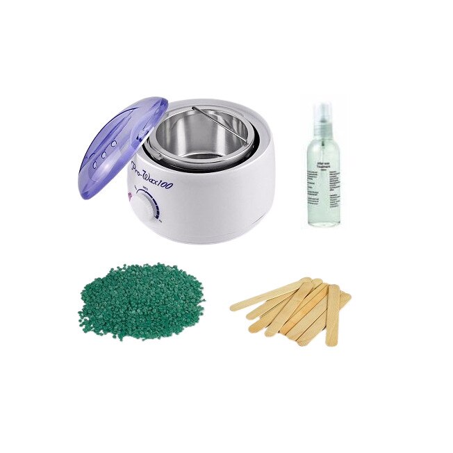 Set Epilare cu 400g Ceara Granule Refolosibila, ulei si 15 spatule lemn