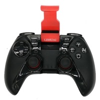 Joystick wireless Lehuai pentru gaming pe mobil, tehnologie bluetooth 4.2, compatibil android si IOS, suport telefon telescopic, Negru