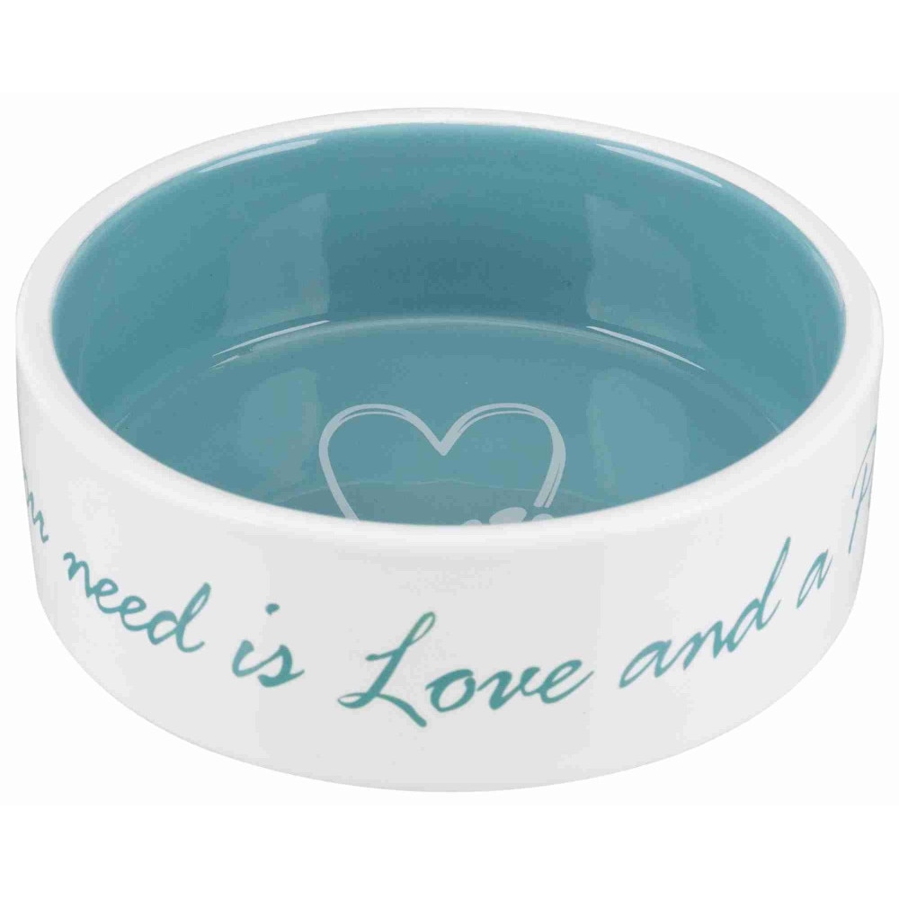 Castron Trixie Pet's Home ceramica 1.4 l/ø 20 cm alb/turcoaz 25052