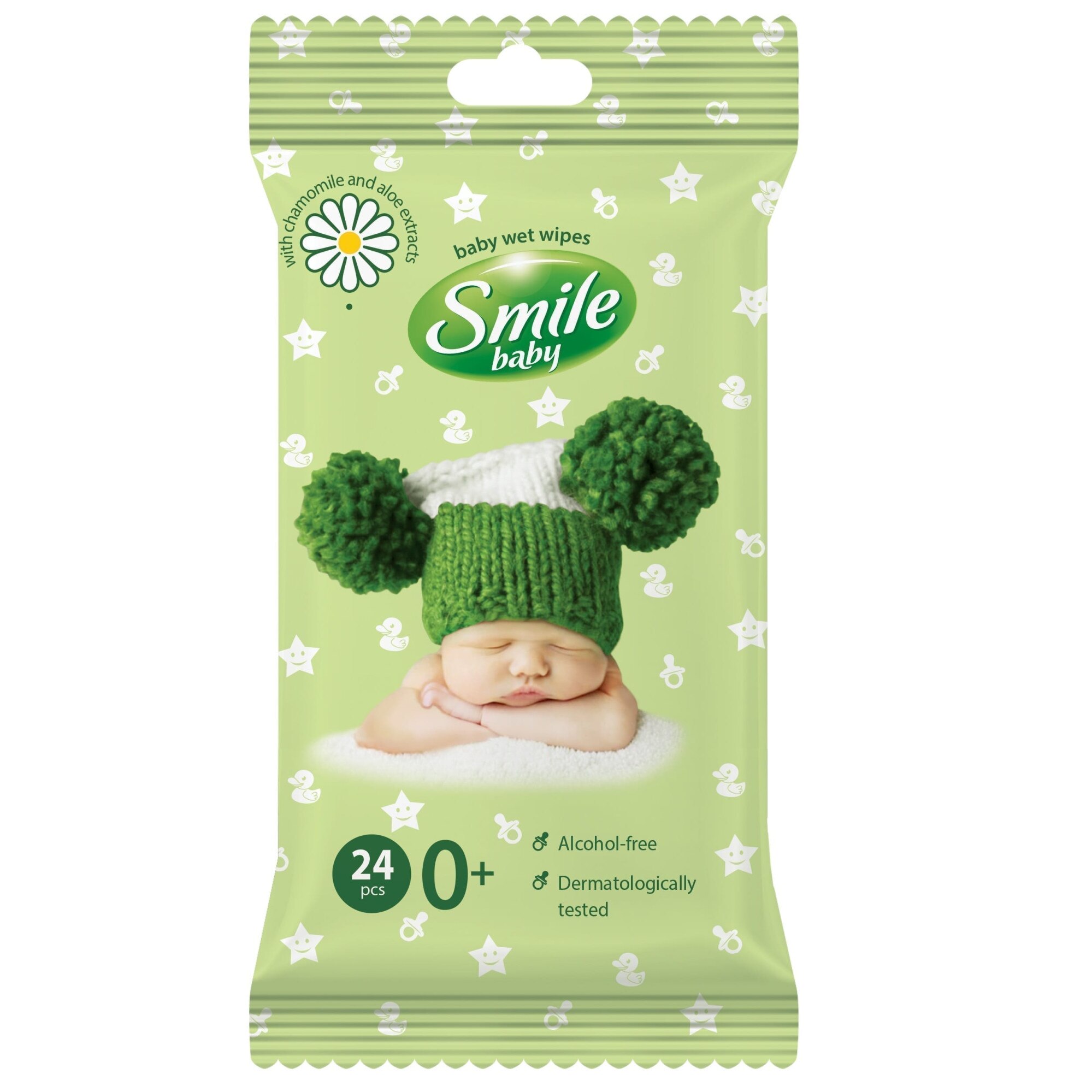 Servetele umede BABY ULTRASOFT, 24 buc, SMILE