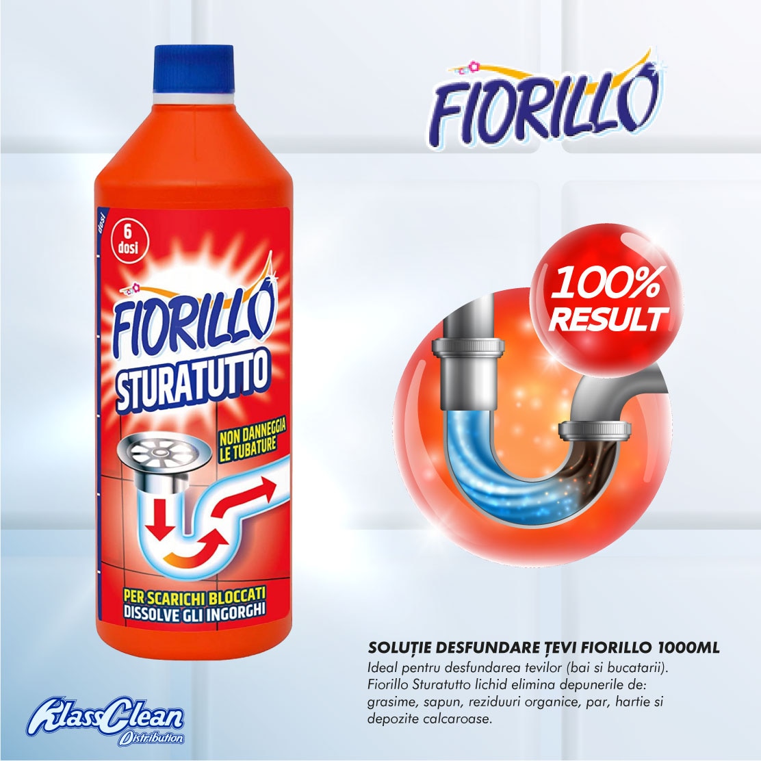 Solutie desfundare tevi Fiorillo 1000ml