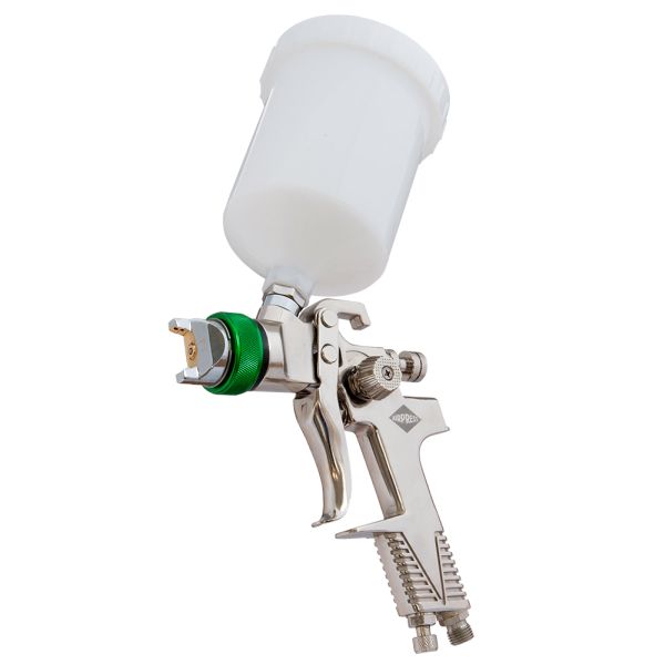 Pistol de vopsit Airpress, HP, duza 1.4, rezervor 600ml, presiune de lucru 3 bari, consum de aer 90-140 l / min