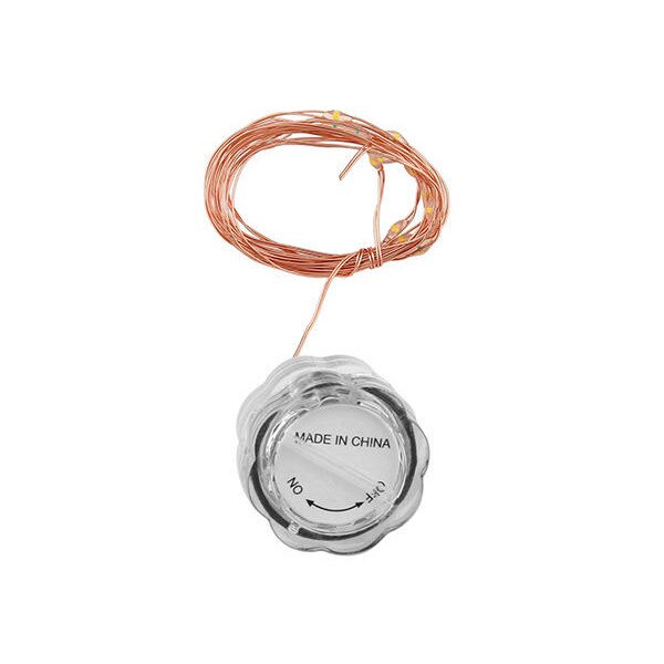 Ghirlanda Instalatie luminoasa de craciun, 2m, 20 de leduri, incarcare prin baterii de tip CR2032, lumina calda, IL-CSL-B07-MH-2M