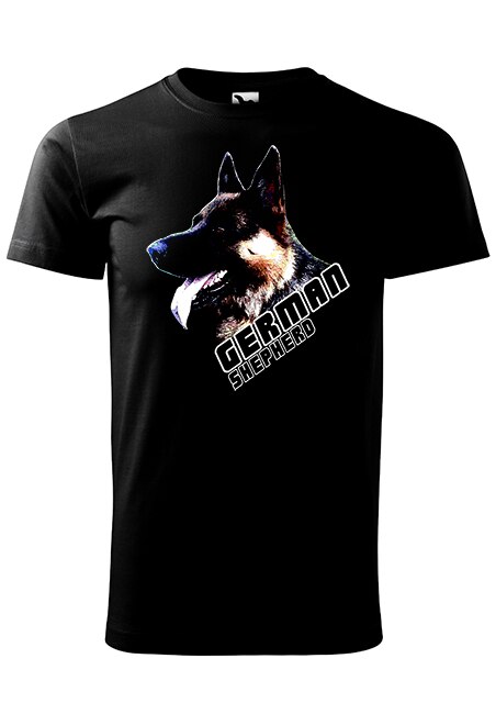 Tricou cu maneca scurta,K-off,negru,German Shepherd