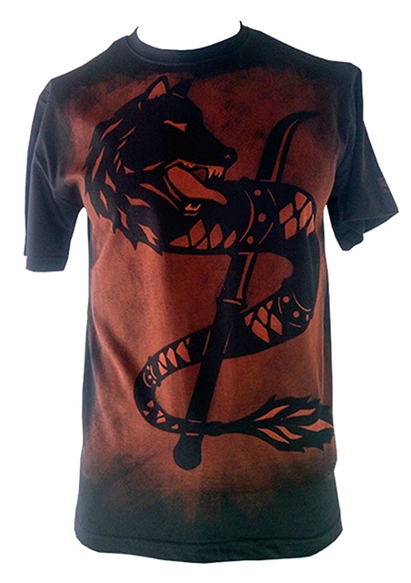 Tricou cu maneca scurta,K-off,negru,Dracon cu falx