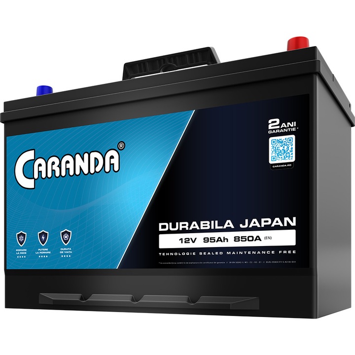 Baterie Auto Caranda Durabila Japan 95Ah 850A - D31