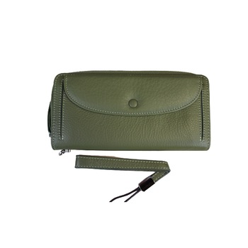 Portofel dama, din piele naturala, Hassion, Model MS-22 Green Portofel dama, din piele naturala, Hassion, Model MS-22 Green