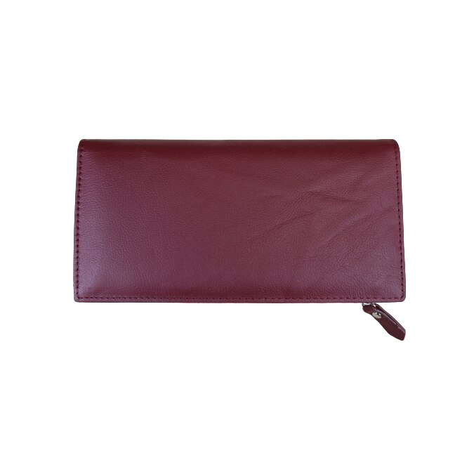 Portofel dama, din piele naturala, Hassion, Model B01 Date Red