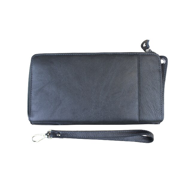 Portofel dama, din piele naturala, Hassion, Model F66 Gray